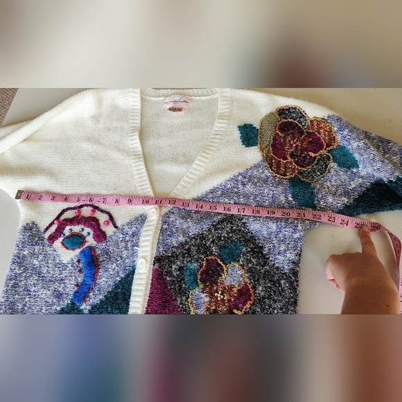 Jaclyn Smith Women's Multi-Color Floral Cardigan Women's Size M. - Picture 5 of 6